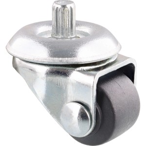 Wagner Lenkrolle Soft, Ø 2 cm, Tragkraft 35 kg, mit grauem Rad und verzinktem Stahlgehäuse.