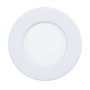 Weißer Eglo LED-Einbauspot Fueva 5, Ø 8,6 cm, 4.000K, IP44 für Bad und Wohnraum.
