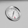 Detailaufnahme des Thermometers am Jamestown Gasgrill Kane. Temperaturanzeige in Grad.