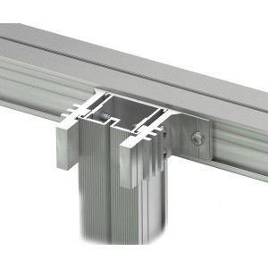GS Terrassen Blendenhalter Aluecofix Pro für 45x23 mm Aluprofile, Detailansicht.