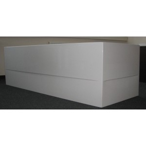 Weiße Acrylschürze für Badewanne Galia I, 160 cm, linke Ausführung.