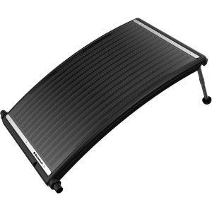 Steinbach Solarkollektor Curve zur Poolerwärmung, schwarzes Paneel mit gebogener Form.