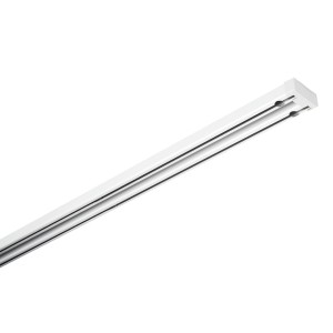 Gardinia Lara Vorhangschiene, 2-läufig, weiß, ausziehbar von 140-225 cm.