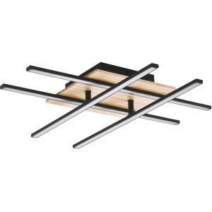 Eglo LED-Deckenleuchte Marinello 1 mit Holzelement 9 cm x 50 cm x 50 cm