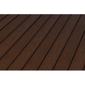 Kovalex WPC Terrassendielen in Kastanie, Vollprofil, matte Oberfläche. Robuste und pflegeleichte Terrassenbeläge.