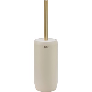 Beige-goldener WC-Bürstenhalter Cosy Cave von baliv aus Polyresin für moderne Bäder.