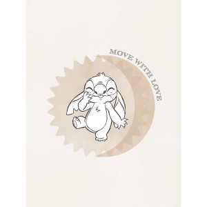 Wandbild: Disney Lilo & Stitch "Move with Love", 30x40 cm, für Kinderzimmer.