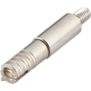 wolfcraft Zentrierbohrereinheit für Fräsbohrer, hartmetallbestückt, mit Schraubgewinde.