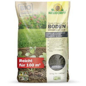 Sack Neudorff Terra Preta Boden-Verbesserer, 10 kg, für gesunde Pflanzen und verbesserten Boden.