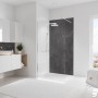 Schulte Duschrückwand DecoDesign Stein Schiefer, 210x100cm im modernen Badezimmer.