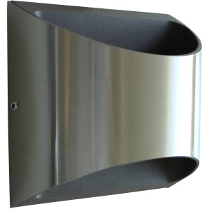 Moderne LED-Außenwandleuchte aus Edelstahl von LUTEC. Wetterfest und langlebig.