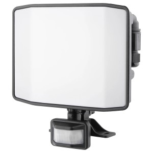 Schwarzer E2 Elektro Sensor für LED-Strahler PRO IP65 für Außen, mit Bewegungsmelder.