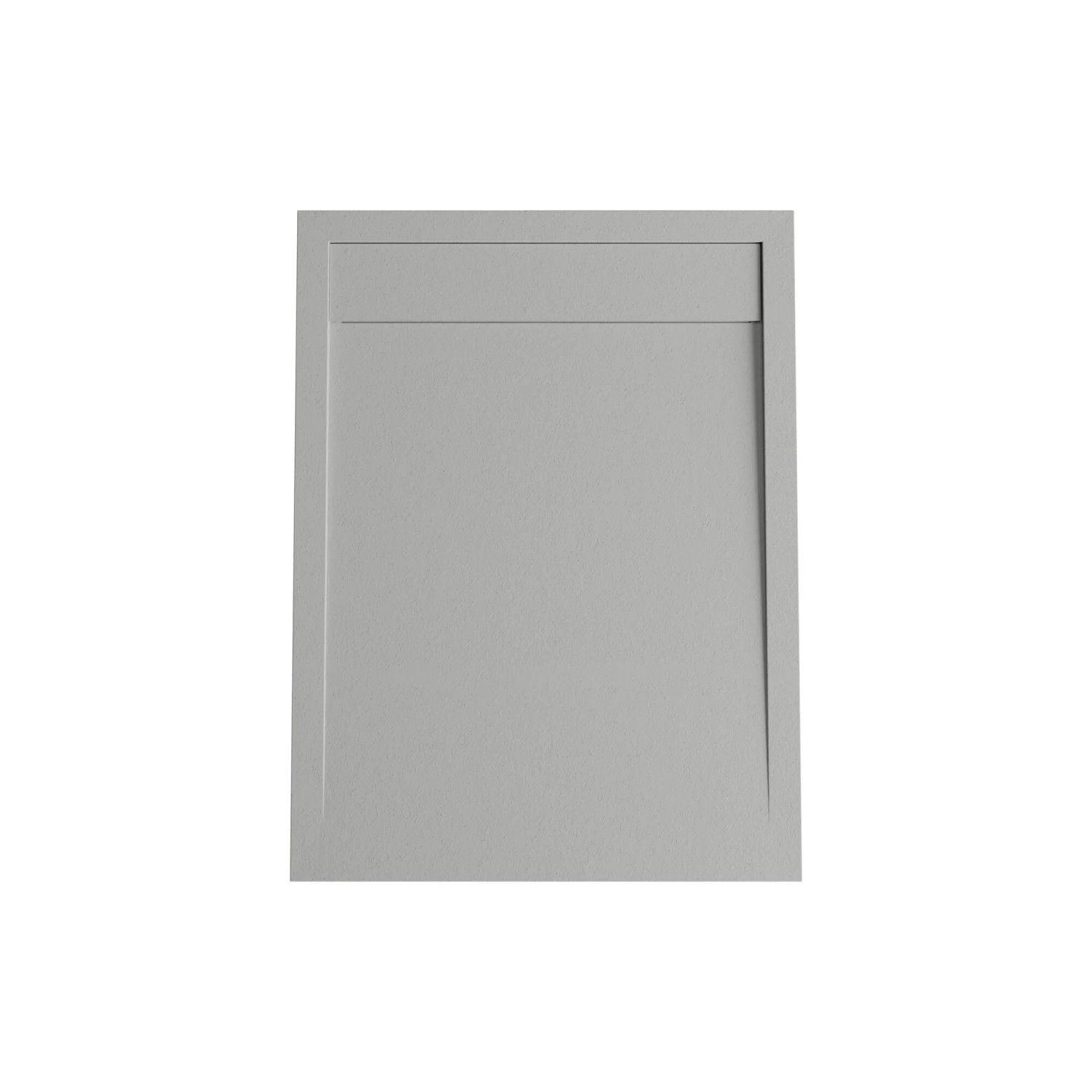Rechteckige, extraflache Schulte Duschwanne ExpressPlus, 120x90 cm, in Lichtgrau.