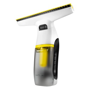 Kärcher Akku-Fenstersauger WV 2 Universal Precision, weiß/gelb, für streifenfreie Fenster.