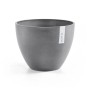 Ecopots Pflanztopf Antwerp, 40 cm, grau. Moderner runder Blumentopf für Innen- und Außenbereich.