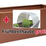 Gutta Hochbeet Valenta 200 in Rostoptik mit Frühbeethaube, 80x90x200cm.