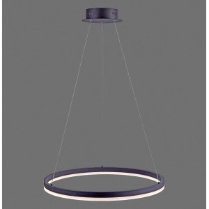 Moderne, anthrazitfarbene LED-Pendelleuchte Titus von Paul Neuhaus, Ø 60 cm.