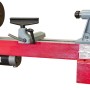 Holzmann Drechselbank D460F, 230V, für Hobel- & Fräsarbeiten. Rote Basis, graue Elemente.