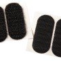 Fix-o-moll Power-Klettpads, 2 Sets selbstklebende, schwarze Klettverschlüsse.