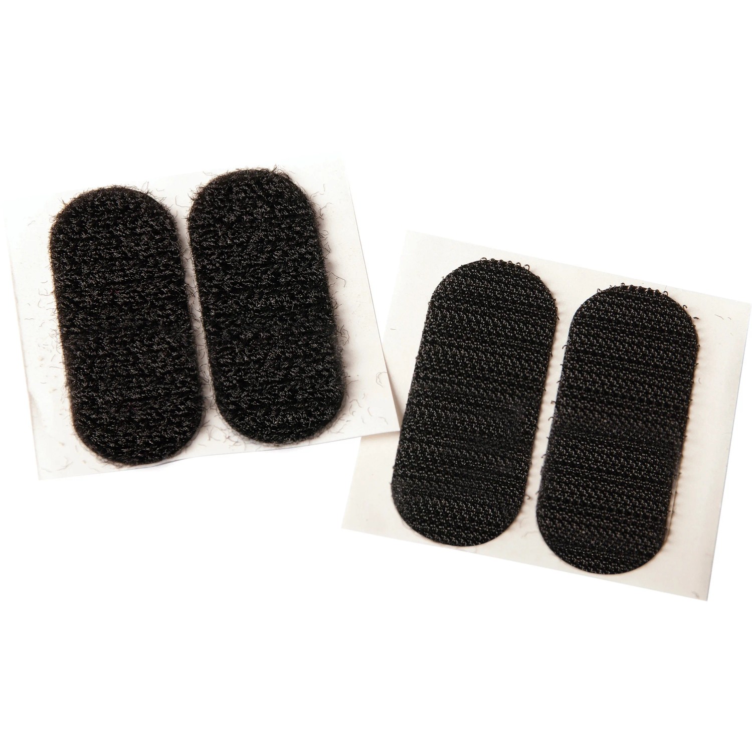 Fix-o-moll Power-Klettpads, 2 Sets selbstklebende, schwarze Klettverschlüsse.