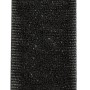 Schwarzer Kabelbinder mit Klettverschluss und Schnalle zur Kabelordnung.