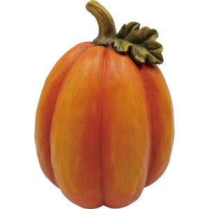 Oranger Deko-Kürbis aus Magnesia, 36x27x27 cm, für die Gartendekoration.