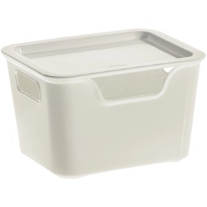 Weiße Tontarelli Bella Organizer-Box L mit Deckel, 11,2x17,9x13,9 cm, zur Aufbewahrung.