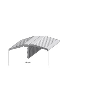 Übergangsprofil aus Messing, 33 mm breit, 1000 mm lang, für Laminat und Parkett.