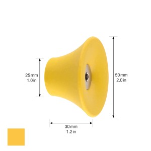 Gelber Wagner Wandhaken Tulip, Ø 50 mm, zur Wandmontage. Praktischer Haken für Küche, Bad und Flur.