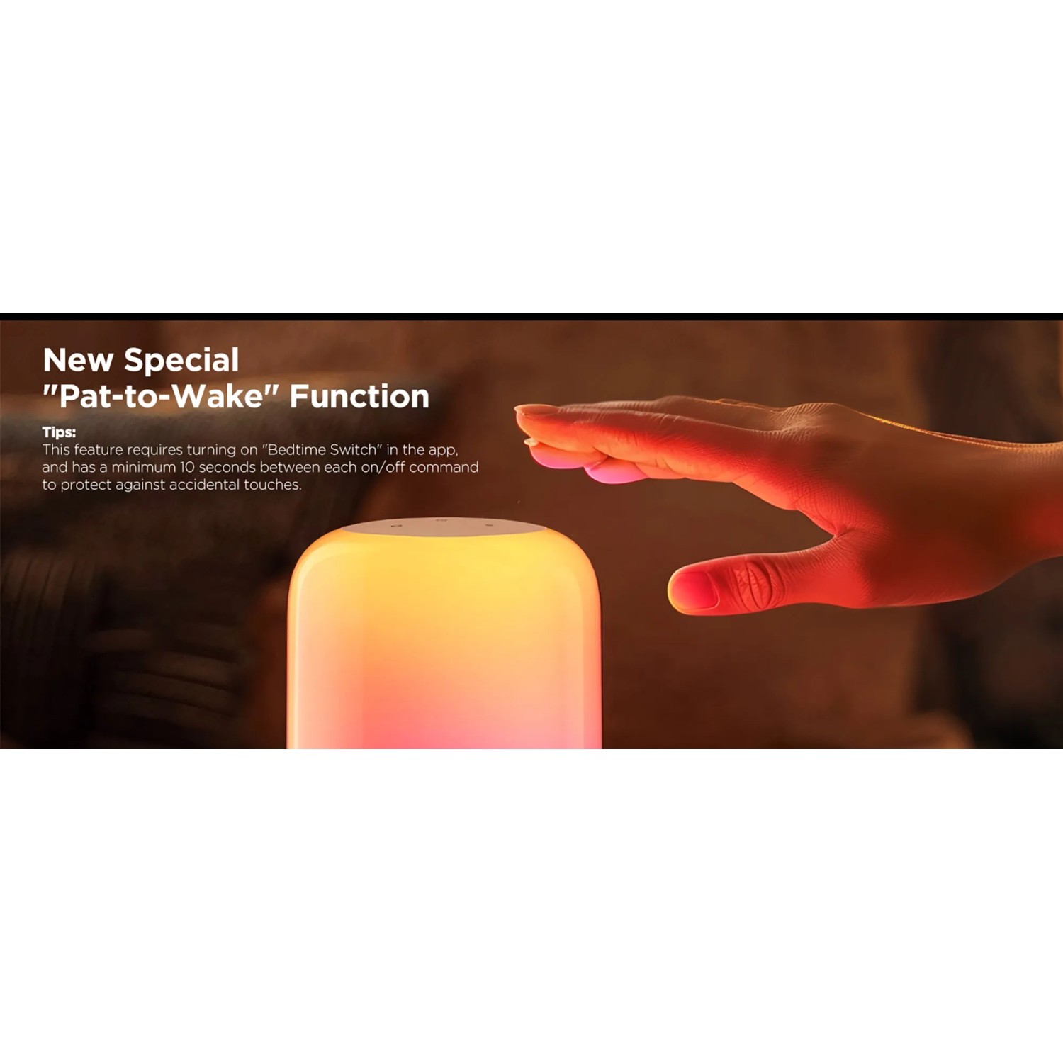 Govee RGBICWW LED-Tischlampe H6022 mit Farbwechsel und Touch-Funktion.