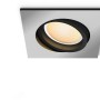 Eckiger Philips Hue Einbauspot Milliskin White Ambiance aus Aluminium, warmweißes Licht.