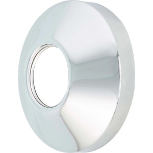 Verchromte Rosette für Gewinde-S-Anschluss, 21 mm (R 1/2) x 26,4 mm (R 3/4).