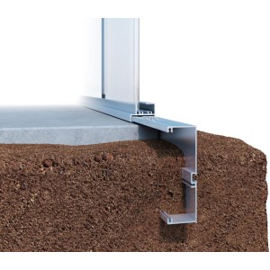 KGT Alu-Fundamentrahmen Jasmin II für Gewächshaus, sichere Verbindung zum Untergrund.