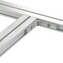 T-Verbindungswinkel für Ecofix Aluprofil 45x15 mm zur stabilen Terrassendielen-Konstruktion.