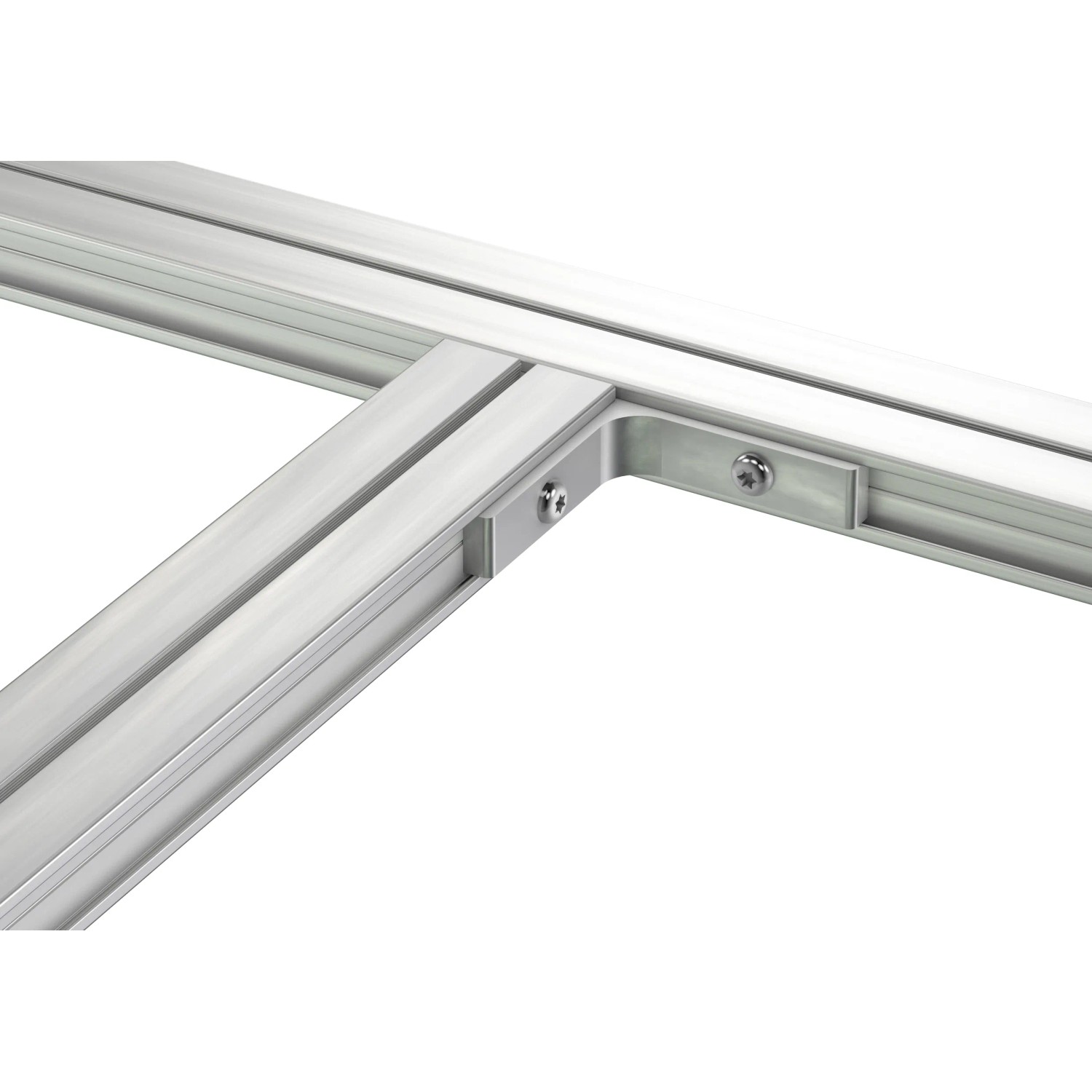 T-Verbindungswinkel für Ecofix Aluprofil 45x15 mm zur stabilen Terrassendielen-Konstruktion.