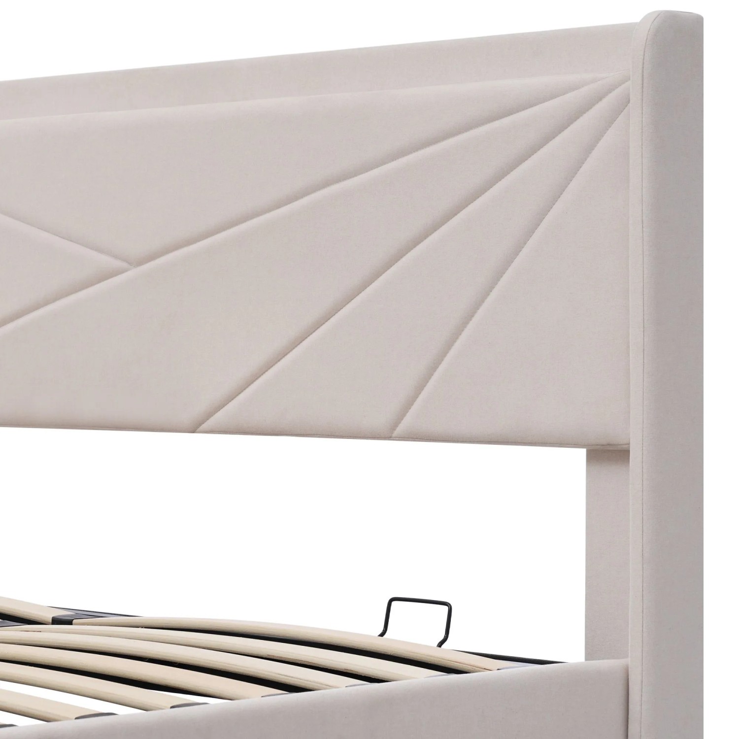 okwish Polsterbett 160x200cm mit Stauraum USB C Jugendzimmer Beige ohne Matratze_8