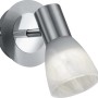 Trio LED-Spot Levisto, 1-flammig, Nickel matt mit alabasterfarbenem Glas.