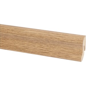 OBI Sockelleiste Eiche, 40x20 mm, 260 cm lang. Dekorativer Wandabschluss für Laminat und Parkett.