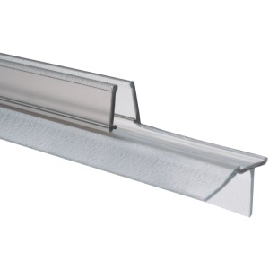 Transparentes Schulte Wasserabweisprofil für Davita Duschen, Glasstärke 8 mm.
