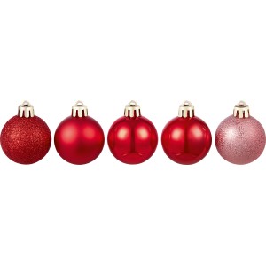 Weihnachtskugel-Set 30-teilig Rot 4 cm