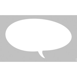 Marabu Schablone Speech (40x60cm) mit Sprechblasen-Motiv für Wandgestaltung.