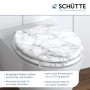 Schütte WC-Sitz MDF Marmor Stone mit Absenkautomatik auf Toilette.