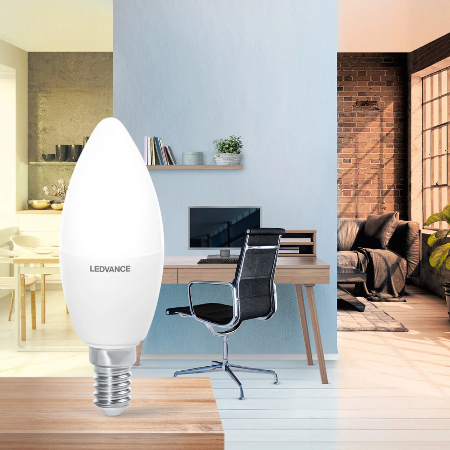 Ledvance LED Sun@Home Kerzenlampe, smartes Leuchtmittel für Wohlbefinden und Biorhythmus.
