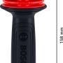Bosch Expert Vibration Control Handgriff M10 für Winkelschleifer, schwarz/rot, 158mm hoch.
