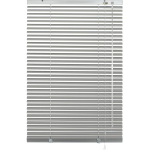 Gardinia Aluminium Jalousie, 130x175 cm, silberfarben, für Sicht- und Sonnenschutz.