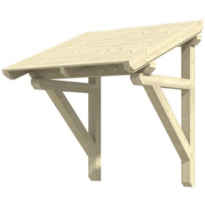 Skan Holz Haustür-Vordach Potsdam 1 Natur 176 cm x 156 cm