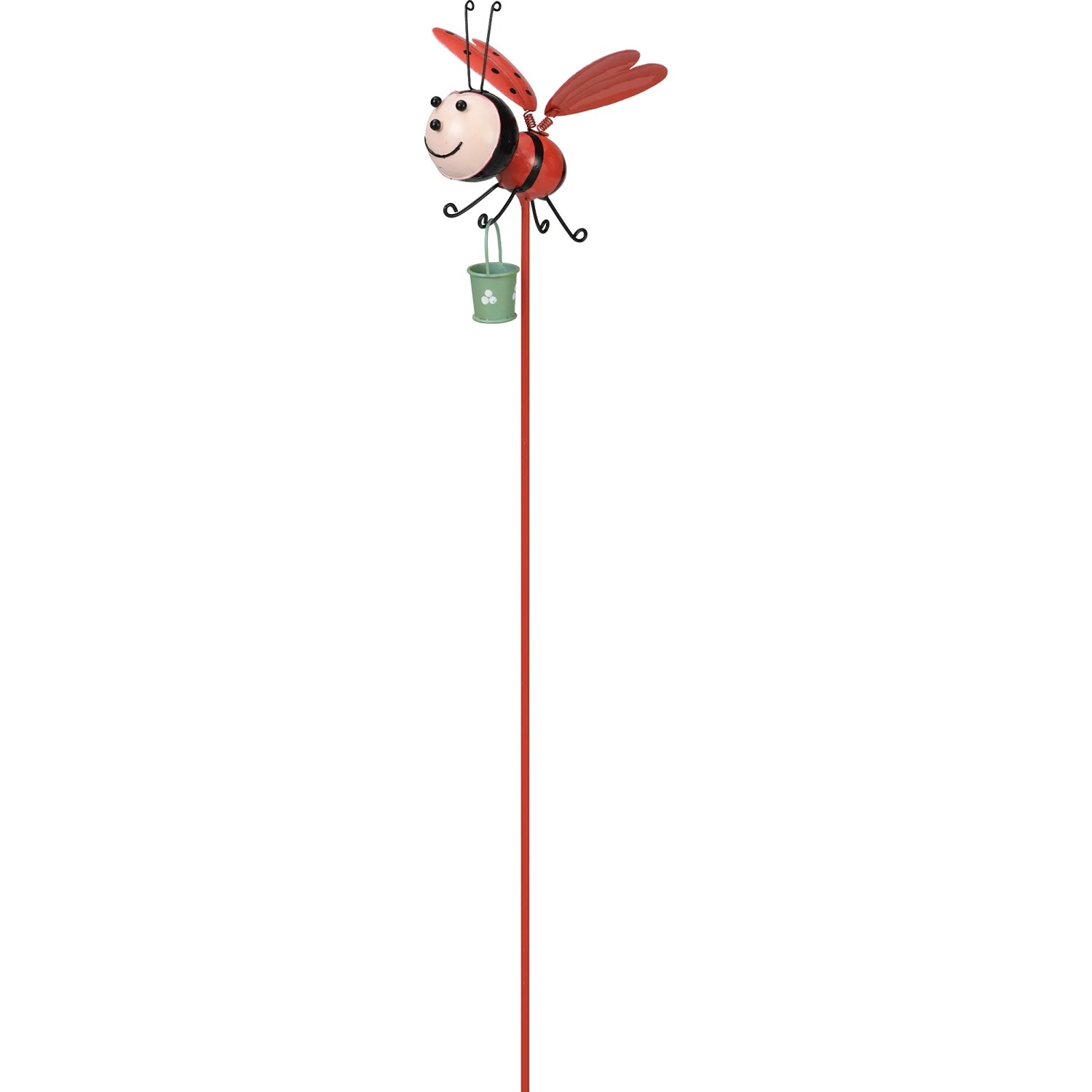 Gartenstecker Marienkäfer, 91,4 Cm Hoch – Metall-Deko Für Beet, Topf Oder Rasen