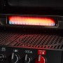 Detailaufnahme des Enders Gasgrill Monroe Pro 3 SIK Turbo mit Infrarot-Heckbrenner in Betrieb.
