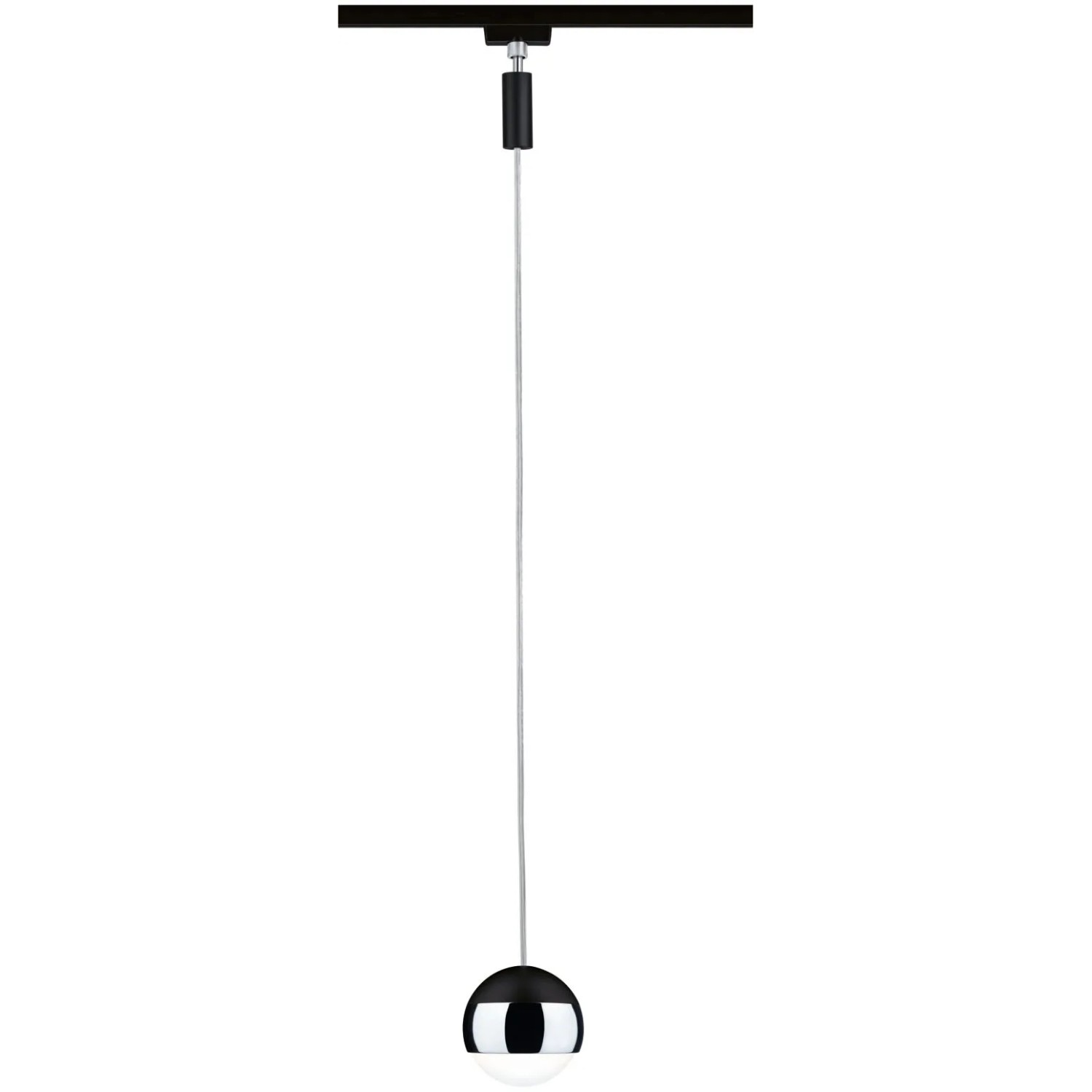 Paulmann Urail LED Pendel Capsule II, schwarz/chrom matt. Schienensystem-Leuchte.