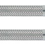 LUX Flex-Armaturenschlauch, 800 mm, Edelstahl, mit Überwurfmutter und Außengewinde.